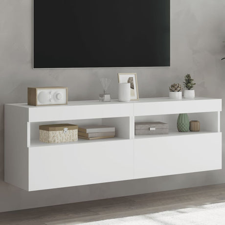 Tv Wall Cabinet With Led Lights 40X30X