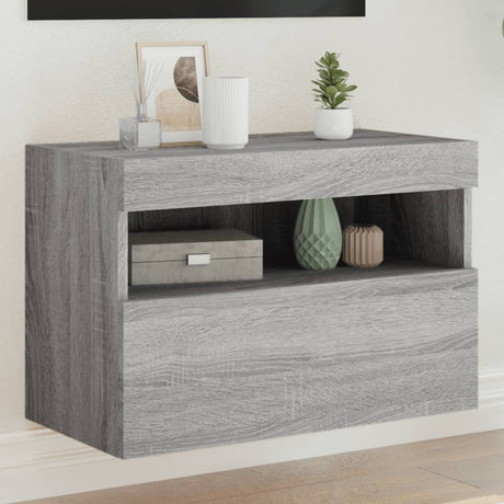 Tv Wall Cabinet With Led Lights 40X30X