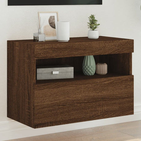 Tv Wall Cabinet With Led Lights 40X30X