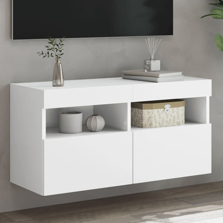 Tv Wall Cabinet With Led Lights 40X30X