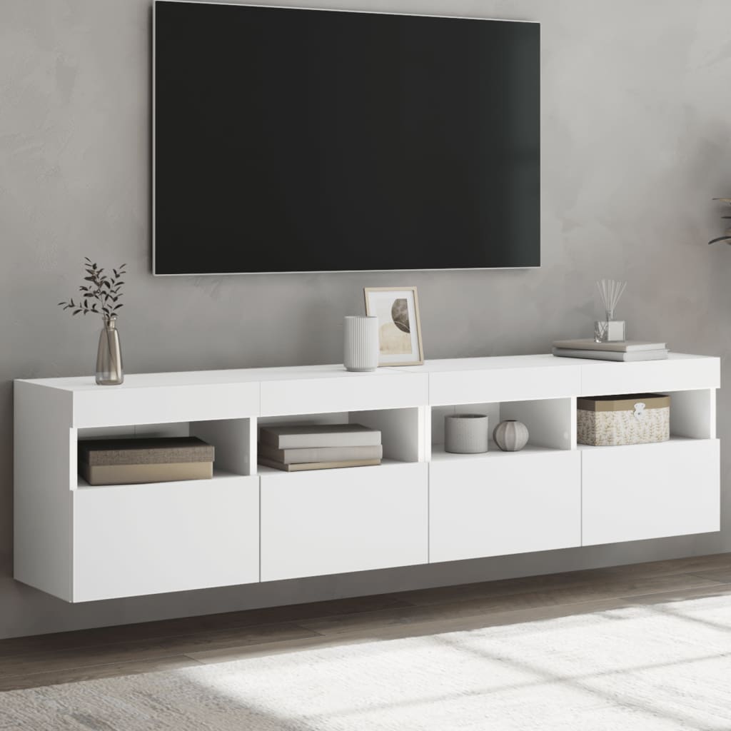 Tv Wall Cabinet With Led Lights 40X30X