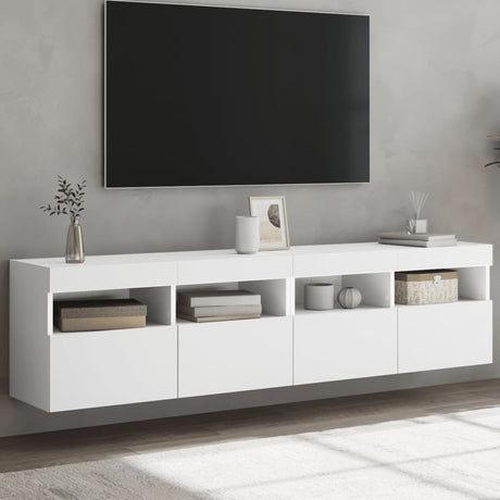 Tv Wall Cabinet With Led Lights 40X30X