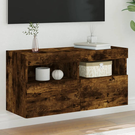 Tv Wall Cabinet With Led Lights 40X30X