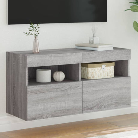 Tv Wall Cabinet With Led Lights 40X30X
