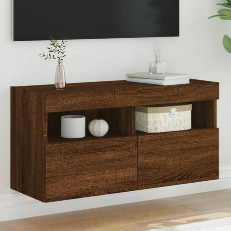 Tv Wall Cabinet With Led Lights 40X30X