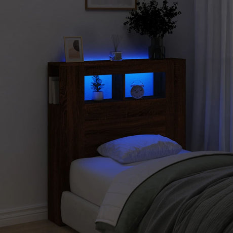 Led Headboard 160X18.5X103.5 Cm Engineered Wood