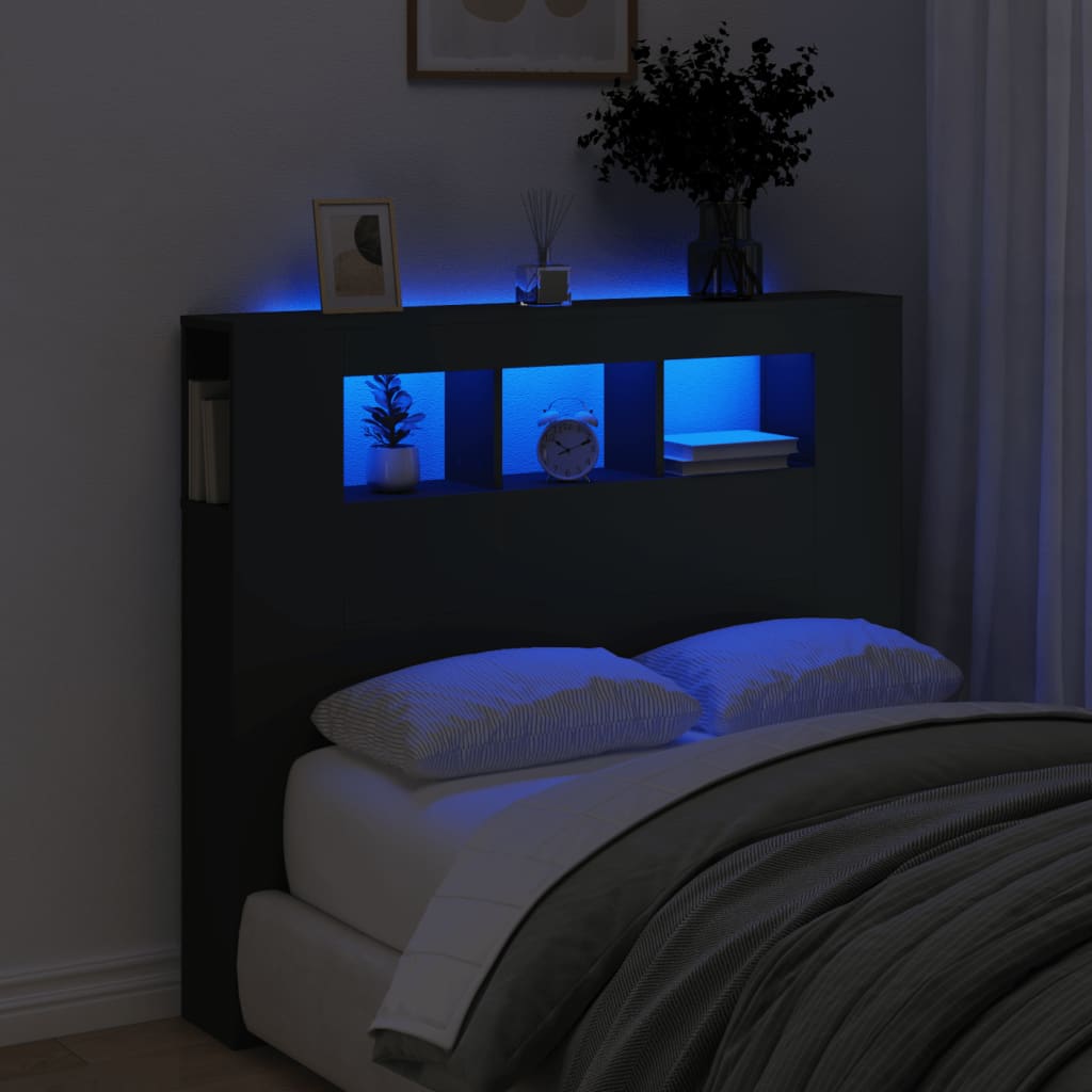 Led Headboard 160X18.5X103.5 Cm Engineered Wood