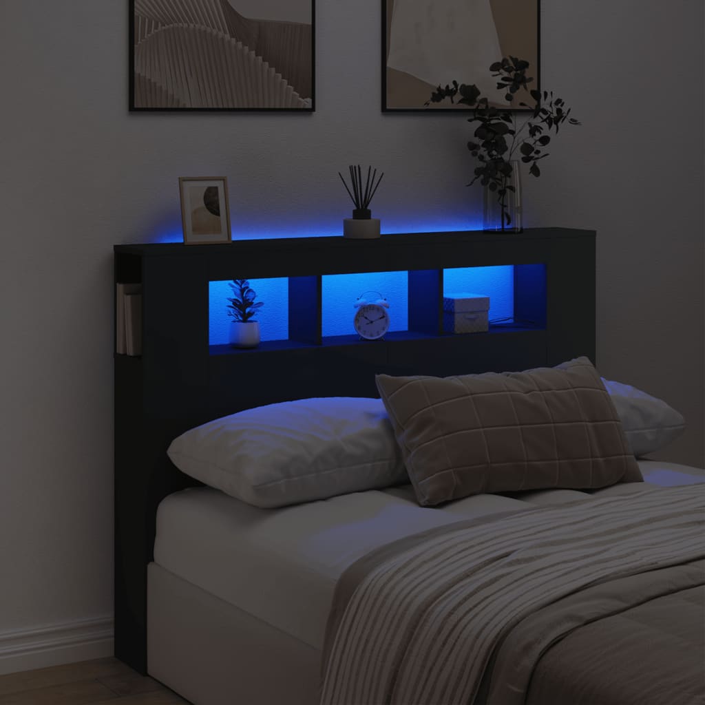 Led Headboard 160X18.5X103.5 Cm Engineered Wood