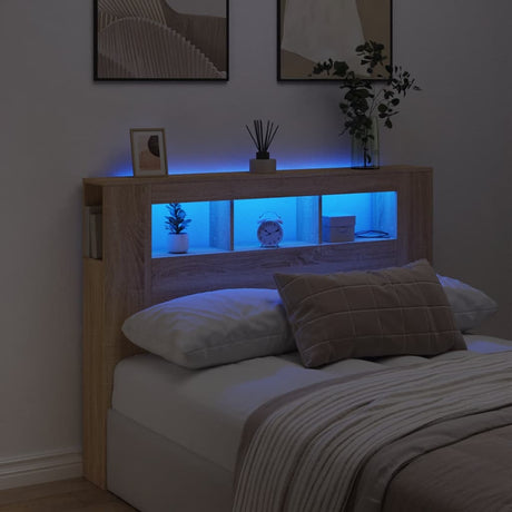 Led Headboard 160X18.5X103.5 Cm Engineered Wood