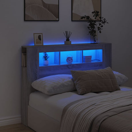 Led Headboard 160X18.5X103.5 Cm Engineered Wood