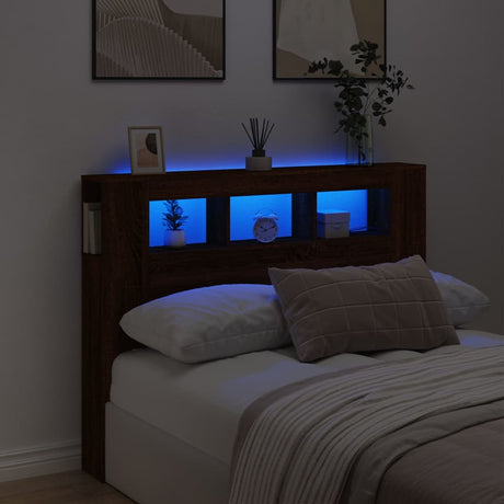 Led Headboard 160X18.5X103.5 Cm Engineered Wood
