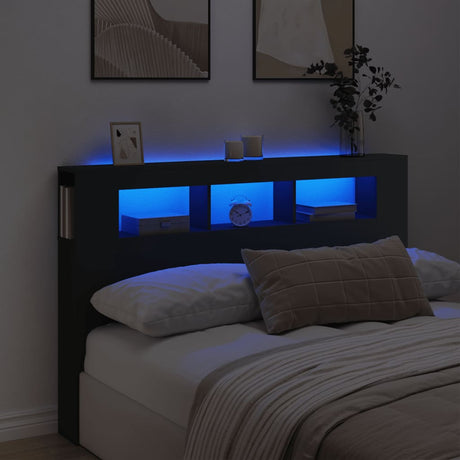 Led Headboard 160X18.5X103.5 Cm Engineered Wood