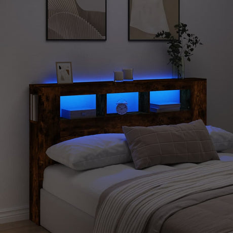 Led Headboard 160X18.5X103.5 Cm Engineered Wood