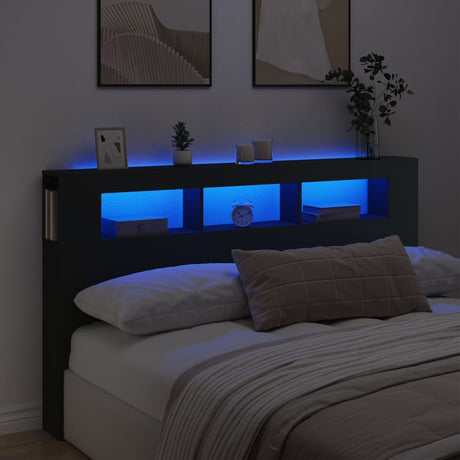 Led Headboard 160X18.5X103.5 Cm Engineered Wood