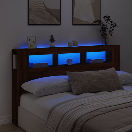 Led Headboard 160X18.5X103.5 Cm Engineered Wood