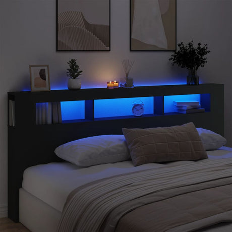Led Headboard 160X18.5X103.5 Cm Engineered Wood