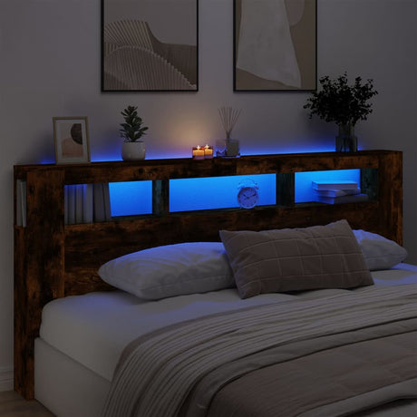 Led Headboard 160X18.5X103.5 Cm Engineered Wood