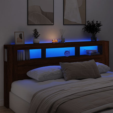 Led Headboard 160X18.5X103.5 Cm Engineered Wood