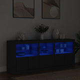 Sideboard With Led Lights 162X37X67 Cm