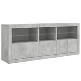Sideboard With Led Lights 162X37X67 Cm