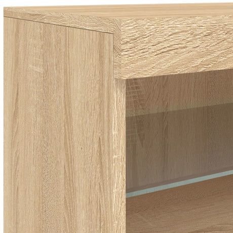Sideboard With Led Lights 181.5X37X67 Cm