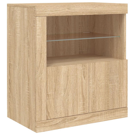 Sideboard With Led Lights 181.5X37X67 Cm