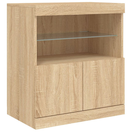 Sideboard With Led Lights 181.5X37X67 Cm