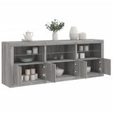 Sideboard With Led Lights 181.5X37X67 Cm