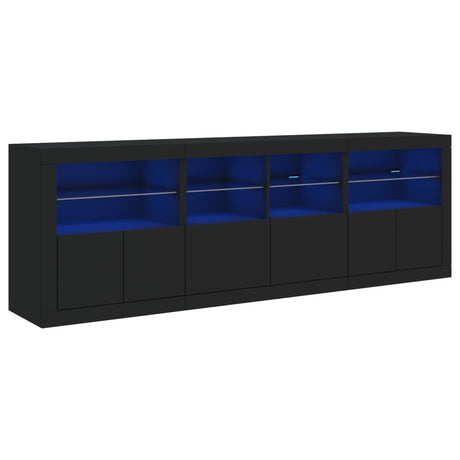 Sideboard With Led Lights 202X37X67 Cm