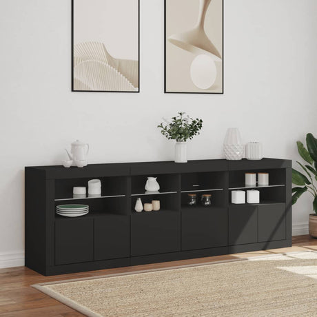 Sideboard With Led Lights 202X37X67 Cm