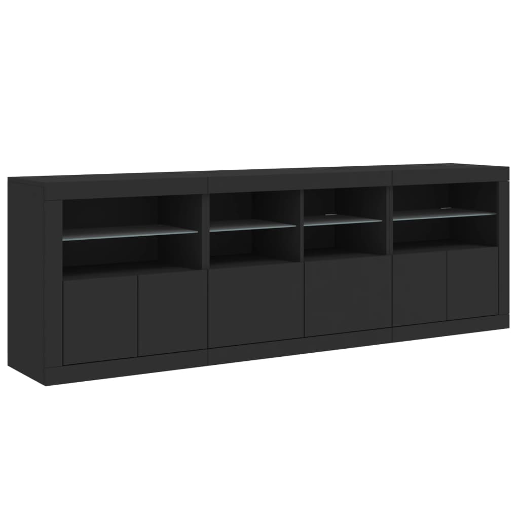 Sideboard With Led Lights 202X37X67 Cm