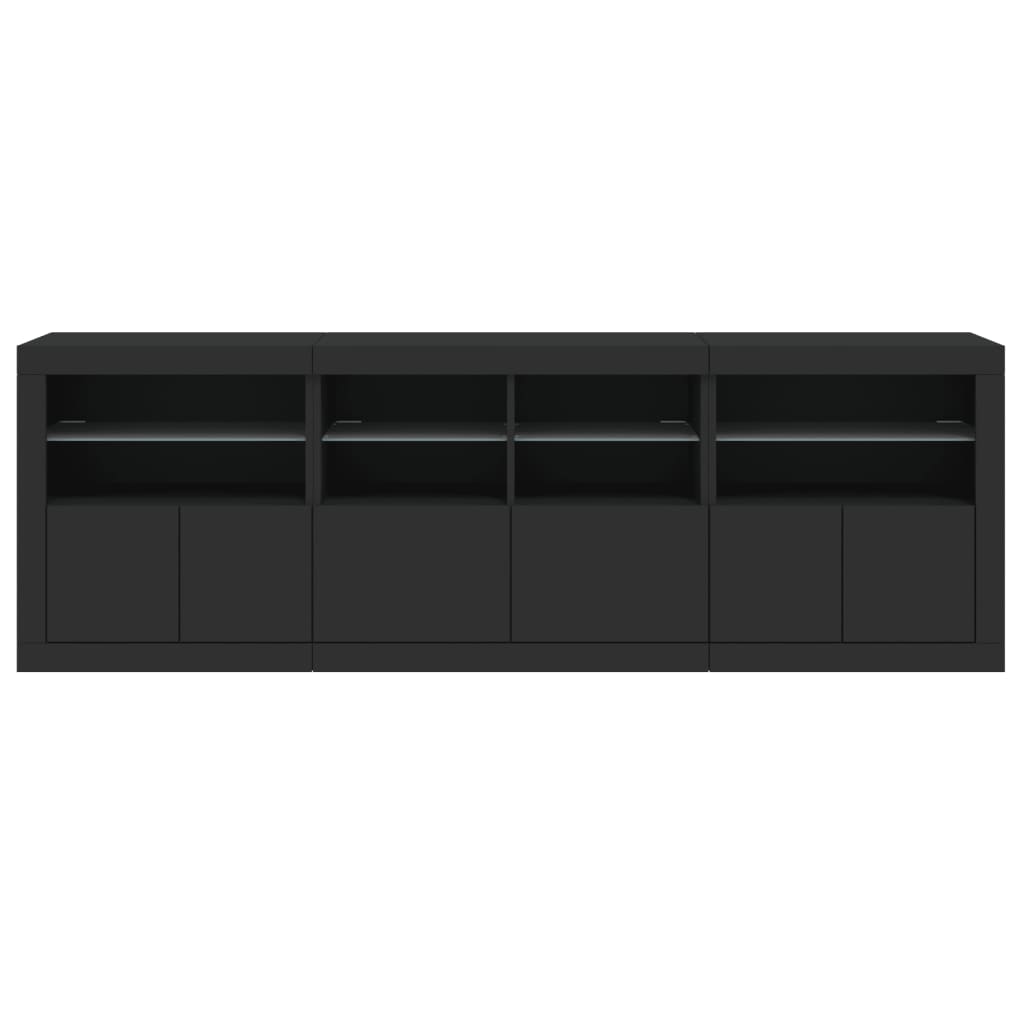 Sideboard With Led Lights 202X37X67 Cm