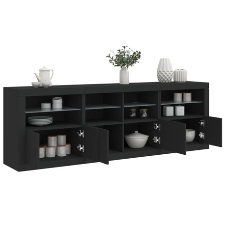 Sideboard With Led Lights 202X37X67 Cm