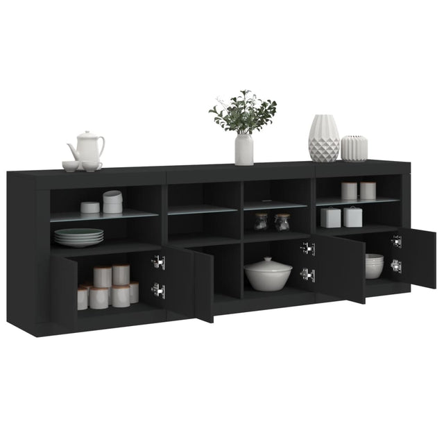 Sideboard With Led Lights 202X37X67 Cm