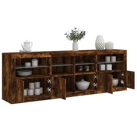 Sideboard With Led Lights 202X37X67 Cm