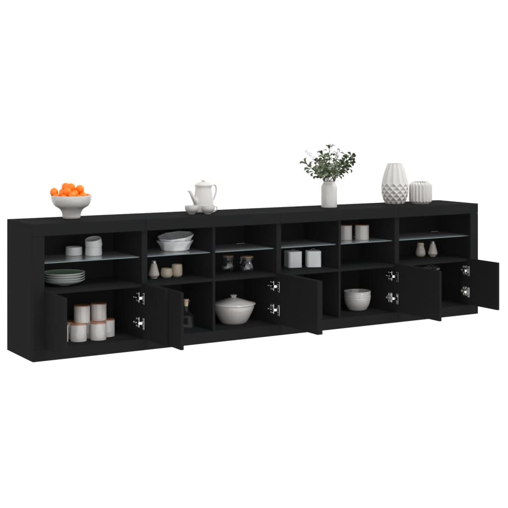 Sideboard With Led Lights 283X37X67 Cm