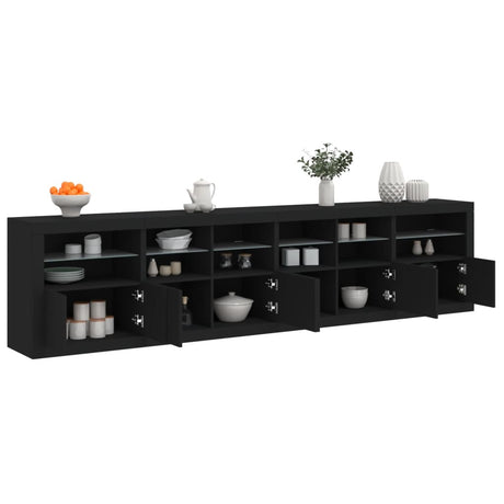 Sideboard With Led Lights 283X37X67 Cm