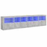 Sideboard With Led Lights 283X37X67 Cm