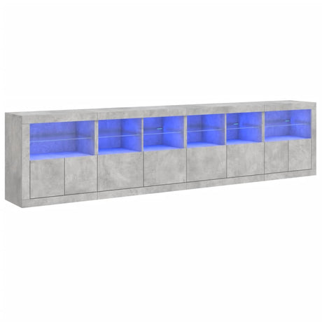 Sideboard With Led Lights 283X37X67 Cm