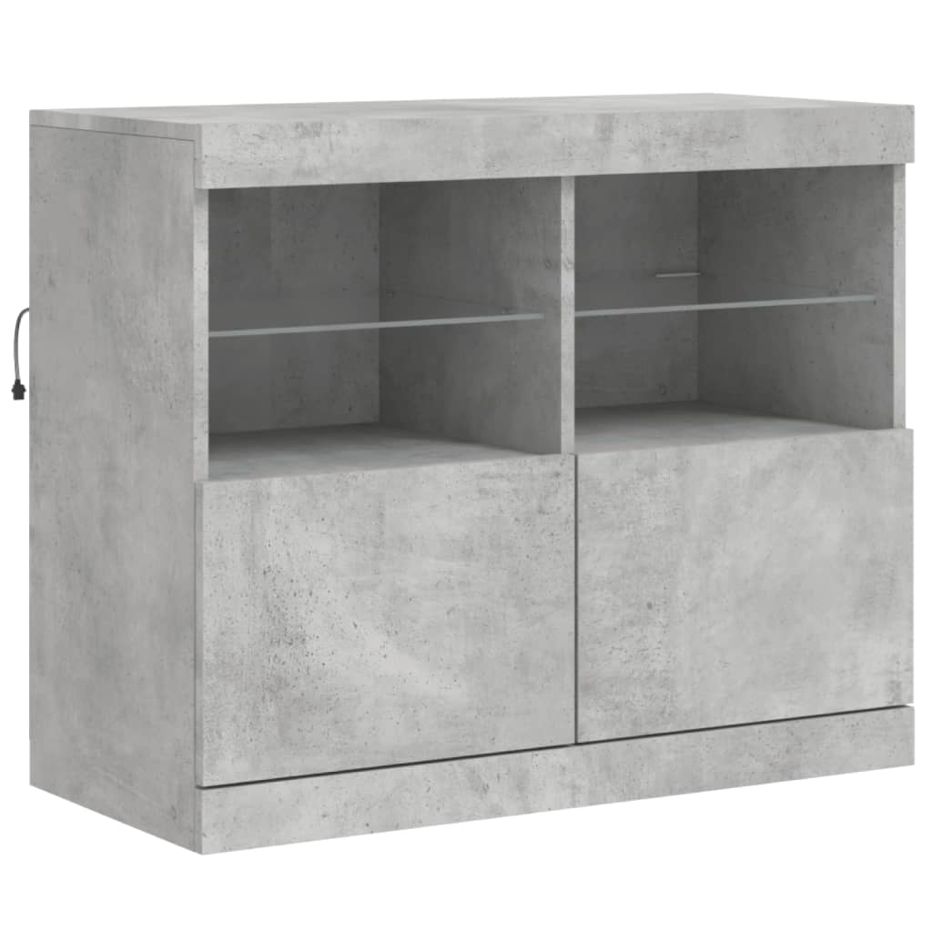 Sideboard With Led Lights 283X37X67 Cm