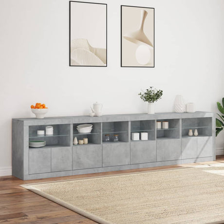 Sideboard With Led Lights 283X37X67 Cm