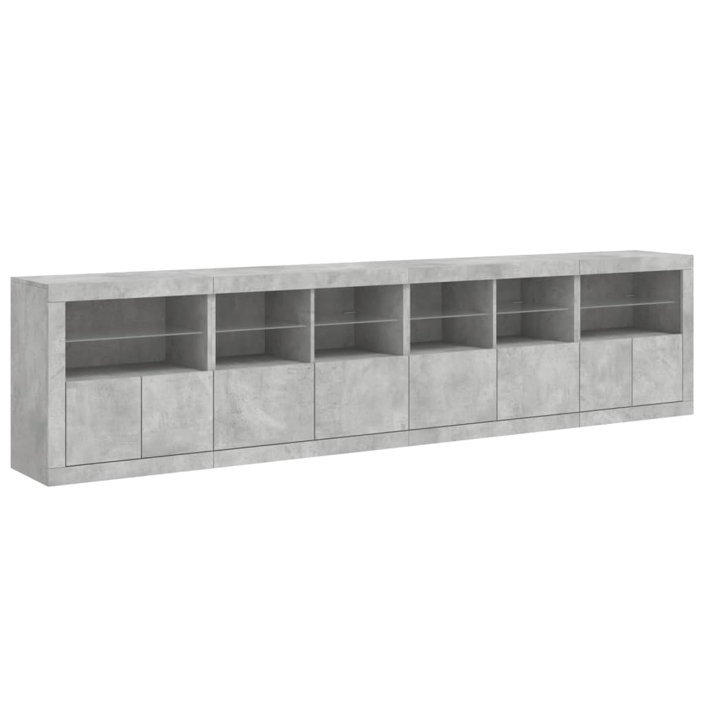 Sideboard With Led Lights 283X37X67 Cm