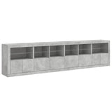 Sideboard With Led Lights 283X37X67 Cm