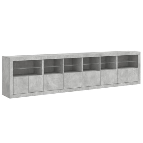 Sideboard With Led Lights 283X37X67 Cm