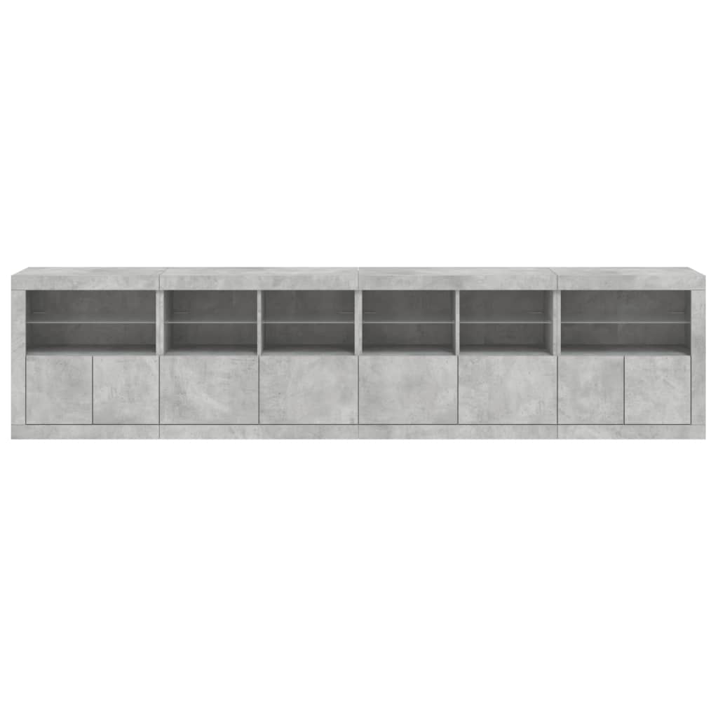 Sideboard With Led Lights 283X37X67 Cm