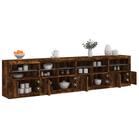 Sideboard With Led Lights 283X37X67 Cm