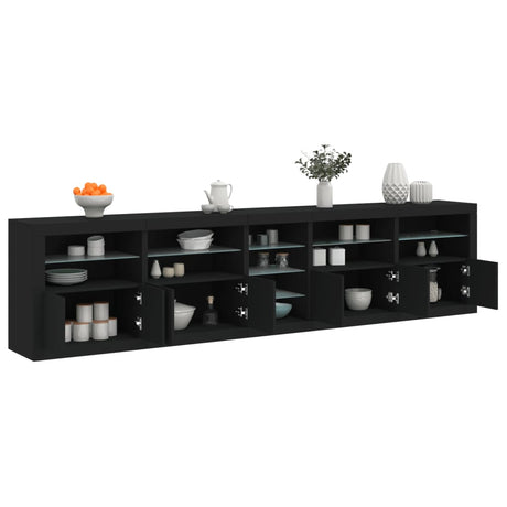 Sideboard With Led Lights 283X37X67 Cm
