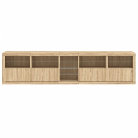Sideboard With Led Lights 283X37X67 Cm