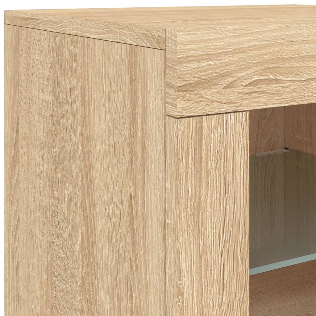 Sideboard With Led Lights 283X37X67 Cm