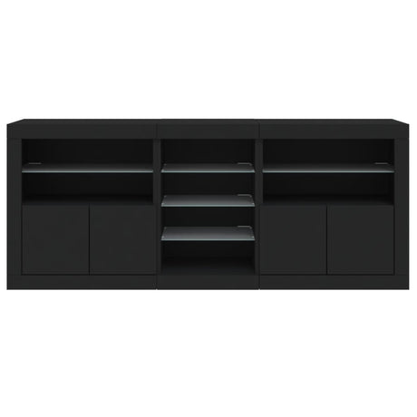 Sideboard With Led Lights 162X37X67 Cm